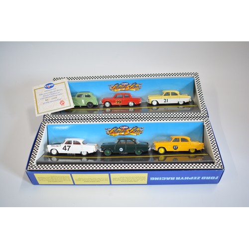 208 - A variety of boxed Corgi model sets to include Transport of the 30's, Rallying with Ford, Zephyr Rac... 