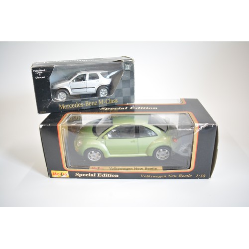 210 - Maisto 1:18 scale VW New Beetle, BMW Z8, Special edition 1:24 scale Audi TT Roadster, together with ... 