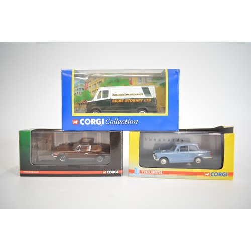 219 - Various boxed model vehicles and makers to include tractors, cars, buses and fire engines, plus Dink... 