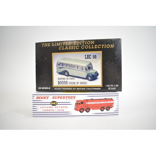 219 - Various boxed model vehicles and makers to include tractors, cars, buses and fire engines, plus Dink... 