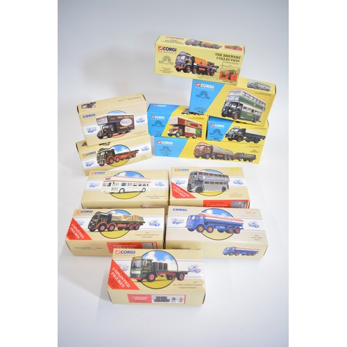 220 - x12 Corgi Classics trucks, lorrys and buses including 40th anniversary of Corgi, Foden delivery truc... 