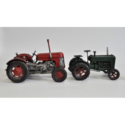 226 - x2 metal tractors, one by Lesser & Pavey Ltd, designed for ornamental purposes.