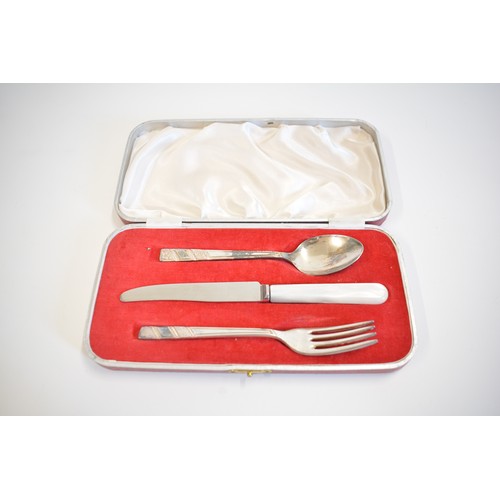 245 - A canteen of FlexFit cutlery and a mixture of boxed cutlery items including napkin rings with duck p... 