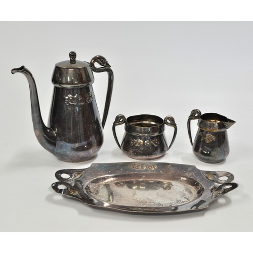 247 - Antique Danish ' Eneret- Astral' tea set with a tray AF