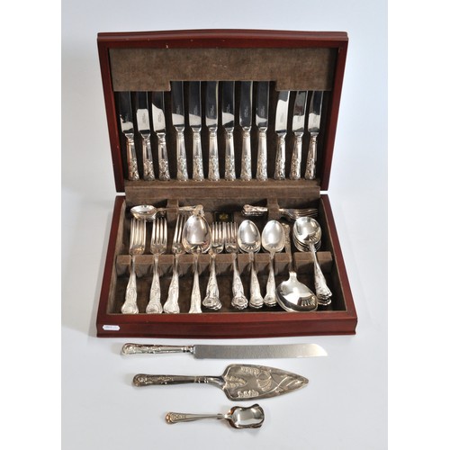 249 - Canteen of Cutlery by Arthur Price, England. 6 person setting, also with cake slicer, bread knife.