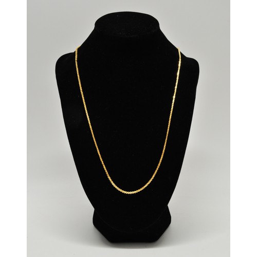 278 - High carat yellow gold necklace approx gross weight 14.35g.