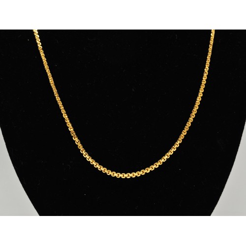 278 - High carat yellow gold necklace approx gross weight 14.35g.