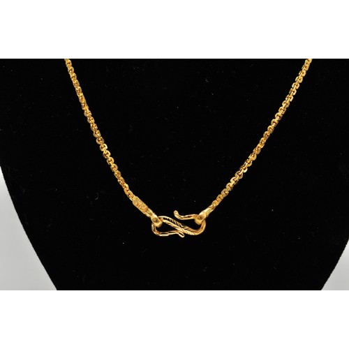 278 - High carat yellow gold necklace approx gross weight 14.35g.