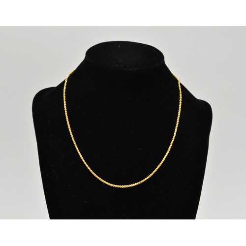 279 - High carat gold necklace, approx weight 7g.