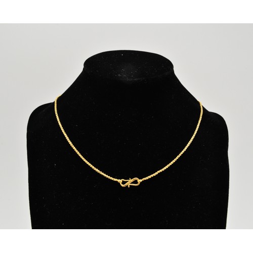 279 - High carat gold necklace, approx weight 7g.