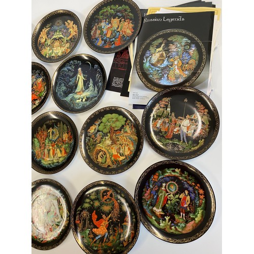 127 - Limited Edition Russian Legends porcelain plates, first edition ever created in Russia inspired by t... 