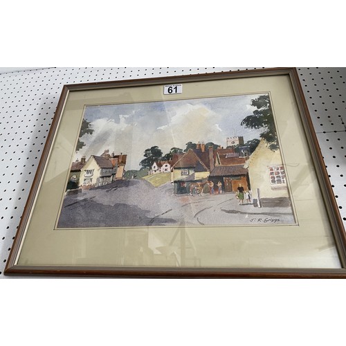 61 - Original watercolour bundle consisting of landscape scenes depicting Cotswold Houses in Gloucestersh... 