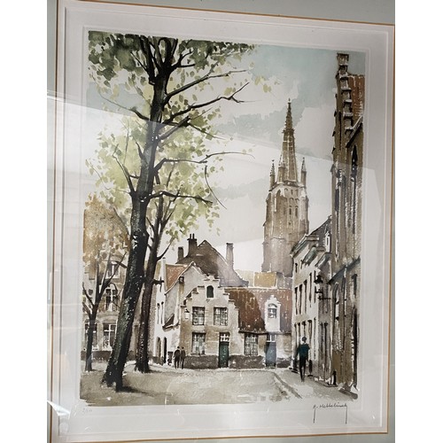 62 - Limited Edition - A corner of Bath depicting The Abbey