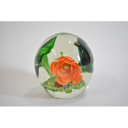 1 - A large quantity of mixed glass paperweights, various designs, shapes and colours