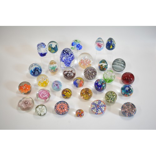 3 - A large quantity of mixed paperweights of various designs, shapes and colours