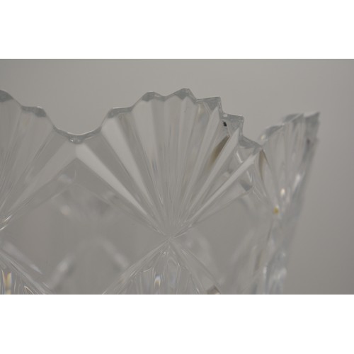 5 - A group of cut crystal glassware items consisting of vases and bowls