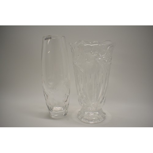 5 - A group of cut crystal glassware items consisting of vases and bowls