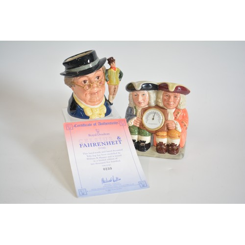 15 - Royal Doulton Celsius & Fahrenheit D7143 with certificate no.0239, and a Royal Doulton Mr Pickwick t... 