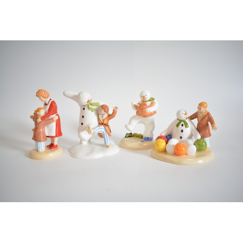 21 - Coalport Characters First Edition 'The Snowman' series figures (x3) together with Royal Doulton The ... 