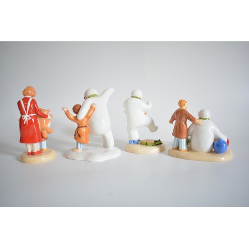 21 - Coalport Characters First Edition 'The Snowman' series figures (x3) together with Royal Doulton The ... 