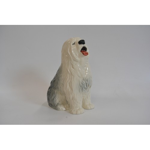 30 - A Beswick fireside Old English Sheepdog ceramic figurine, H29cm