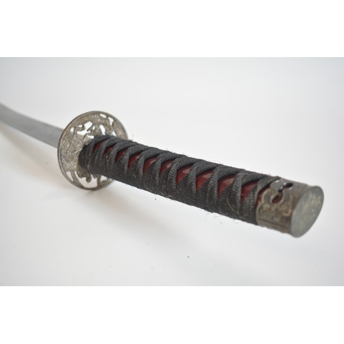 43 - x2 tourist ceremonial Samurai swords with scabbards, for decoration purposes. Collection Only