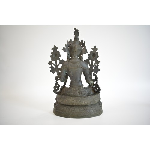 48 - Bronzed Buddha 'Green Tara'. Feninine counter part of the Bodhisattva. (Prayed to for protection, co... 