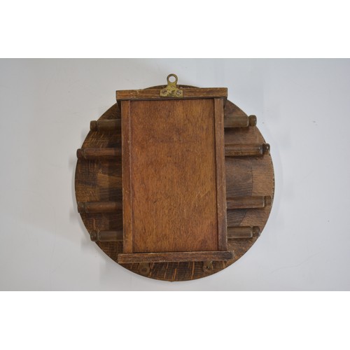 56 - VINTAGE CIRCULAR OAK PERPETUAL WALL CALENDAR