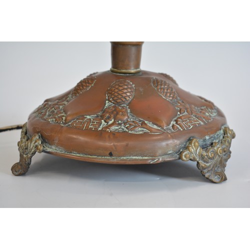 67 - Middle Eastern style copper lamp, Working and PAT tested but in need of some TLC.