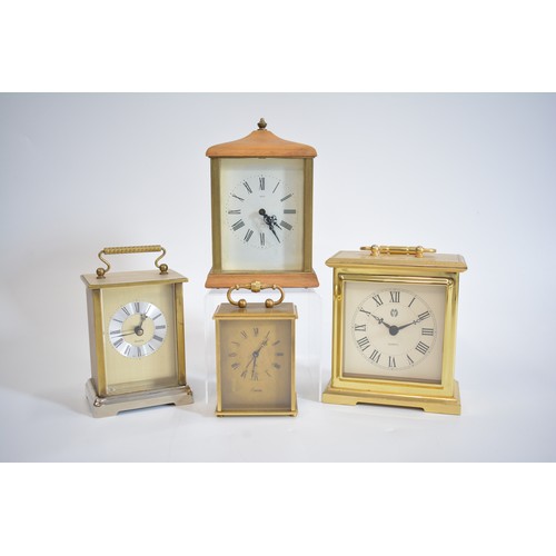 92 - A large group of carriage clocks, predominately Quartz movements, Smiths 8 Day, Swiza President, Lon... 