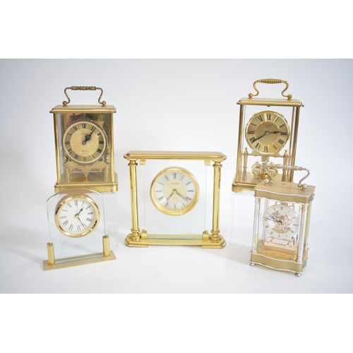 92 - A large group of carriage clocks, predominately Quartz movements, Smiths 8 Day, Swiza President, Lon... 