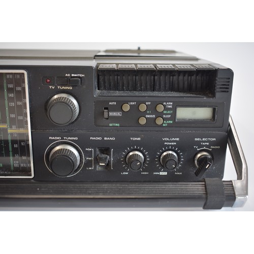 96 - Prinz TCR 50 radio/tv/cassette player, with power cable. Power cable Pat Tested.