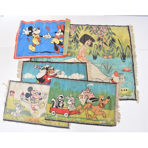 130 - 5 Vintage Disney rugs
1 Mickey Mouse
1 Goofy
1 Pluto
1 Mickey & Mini
1 Jungle Book