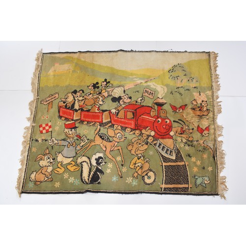 131 - 4 Disney vintage rugs 
2 Donald Duck
1 Mini Mouse
1 showing characters from mid century Disney carto... 