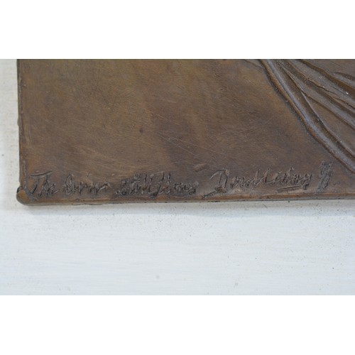 137 - John Doubleday (b.1947) Bronze wall sculpture entitled 'The River Still Flows', signed lower left by... 