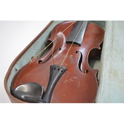 164 - 3 cased violins with bows
No labels