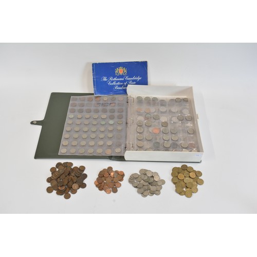 168 - Mixed coin collection and notes to include some silver coins; 1892 and 1900 Victorian Crowns, George... 