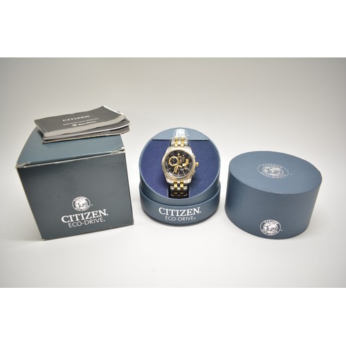 178 - Citizen Eco Drive with perpetual calendar dial. with leaflets and box.