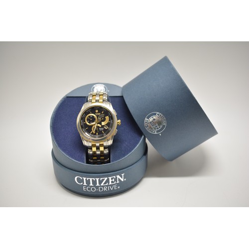 178 - Citizen Eco Drive with perpetual calendar dial. with leaflets and box.