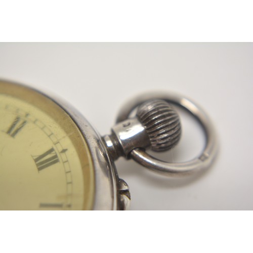 180 - x2 Silver pocket watches.  One silver case hallmarked London by Fred Thoms c.1917, the other ladies ... 