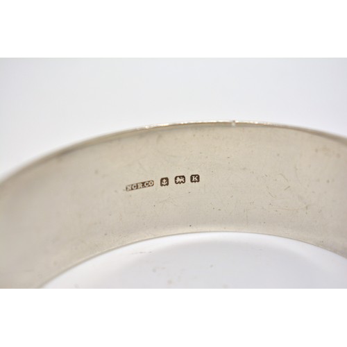 182 - x3 Silver cuff bangle bracelets, all marked 925.