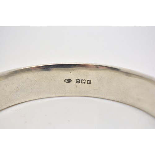 182 - x3 Silver cuff bangle bracelets, all marked 925.