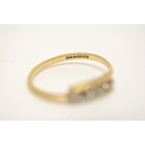 204 - x4 gold rings all marked 9ct, sizes H, I, J.