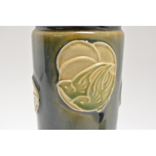 2 - x2 Art Deco Royal Doulton cylindrical stoneware spill vases, incised numbers to base reads  X8779 95... 