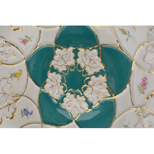 22 - x2 - 20th Century Meissen plates decorated with gilt detailing, underglaze swords to the underside, ... 