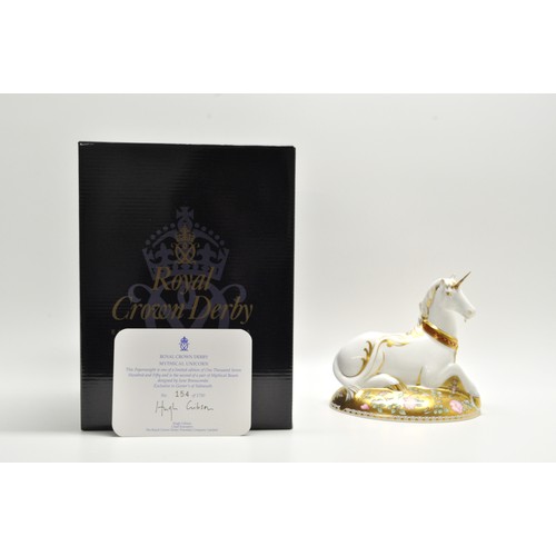 26 - Royal Crown Derby 'Mythical Unicorn' limited edition paperweight, no. 154 of 1750. designed by June ... 