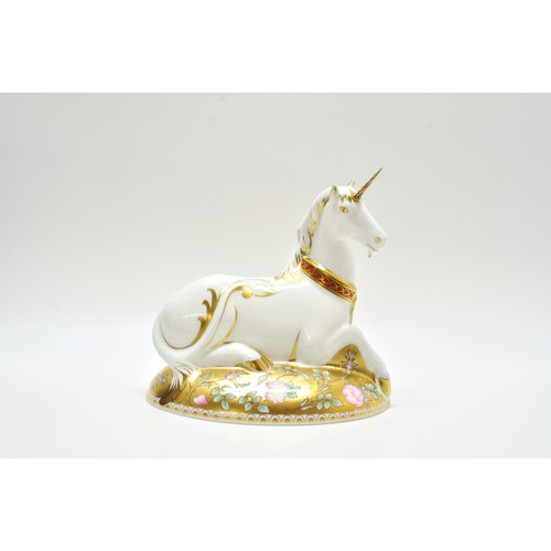 26 - Royal Crown Derby 'Mythical Unicorn' limited edition paperweight, no. 154 of 1750. designed by June ... 