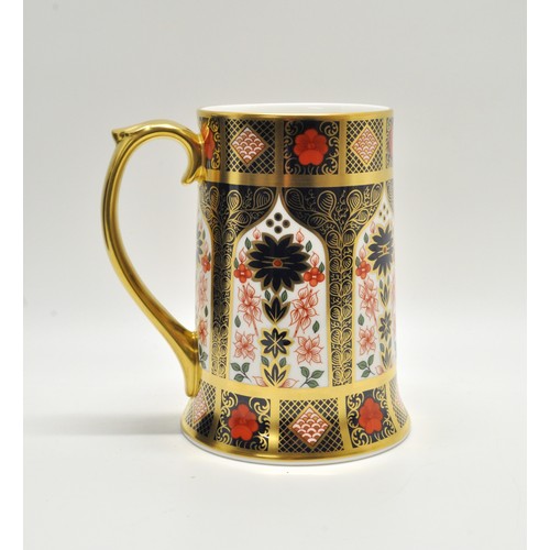 30 - Royal Crown Derby Old Imari pattern 1128 Tankard, approx height 14 cms, in original box