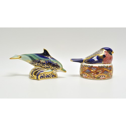 31 - Royal Crown Derby paperweights x4, all boxed. To include contented kitten, contented cat, bullfinch ... 