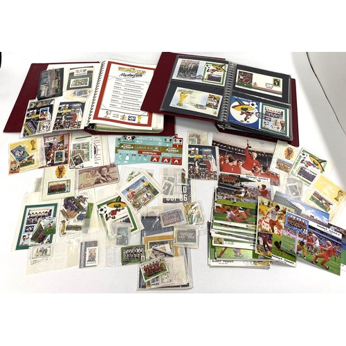 72 - Albums & stamps consisting of a large quantity of football World Cup First Day covers, plus English ... 